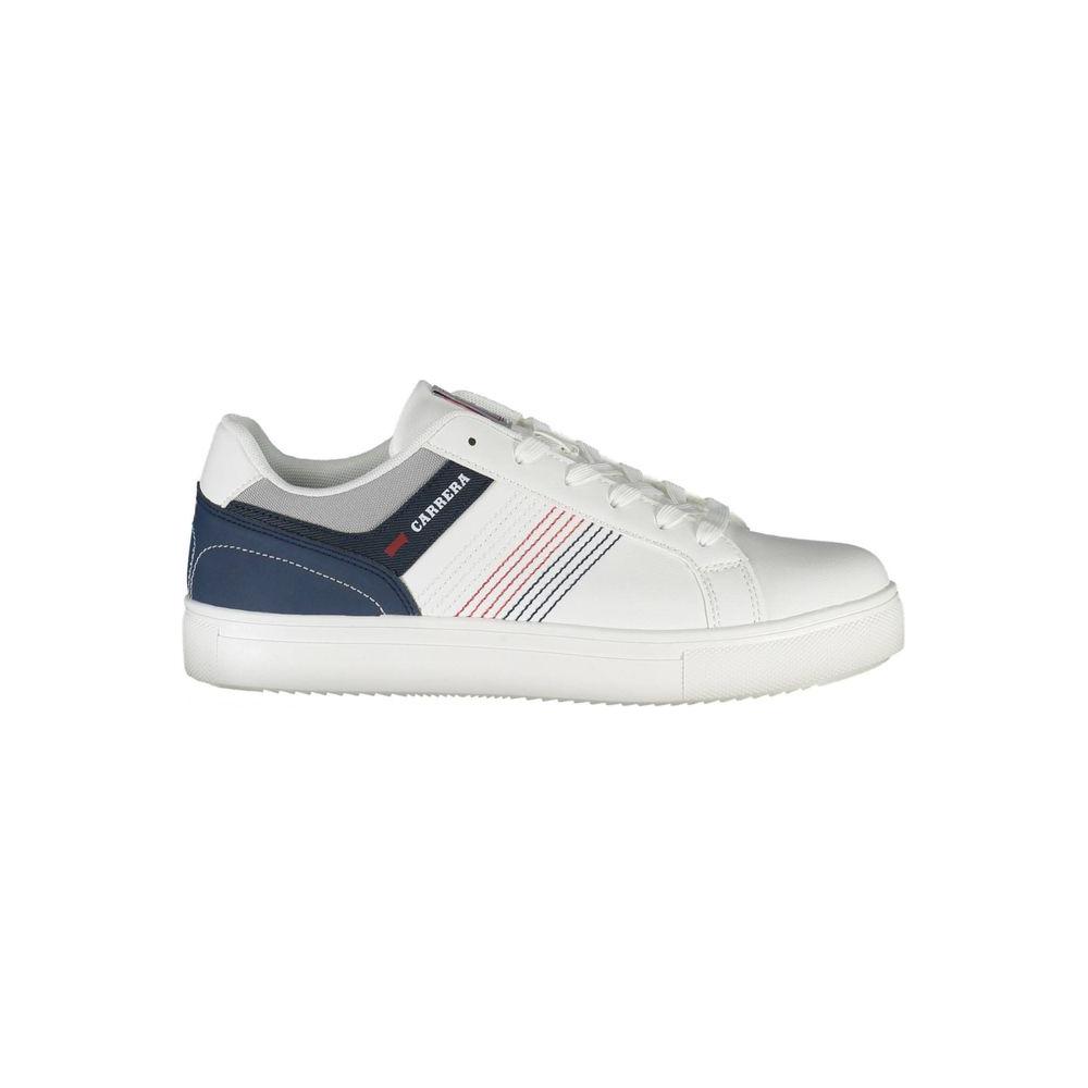 Sleek White Carrera Sneakers with Contrasting Accents Carrera