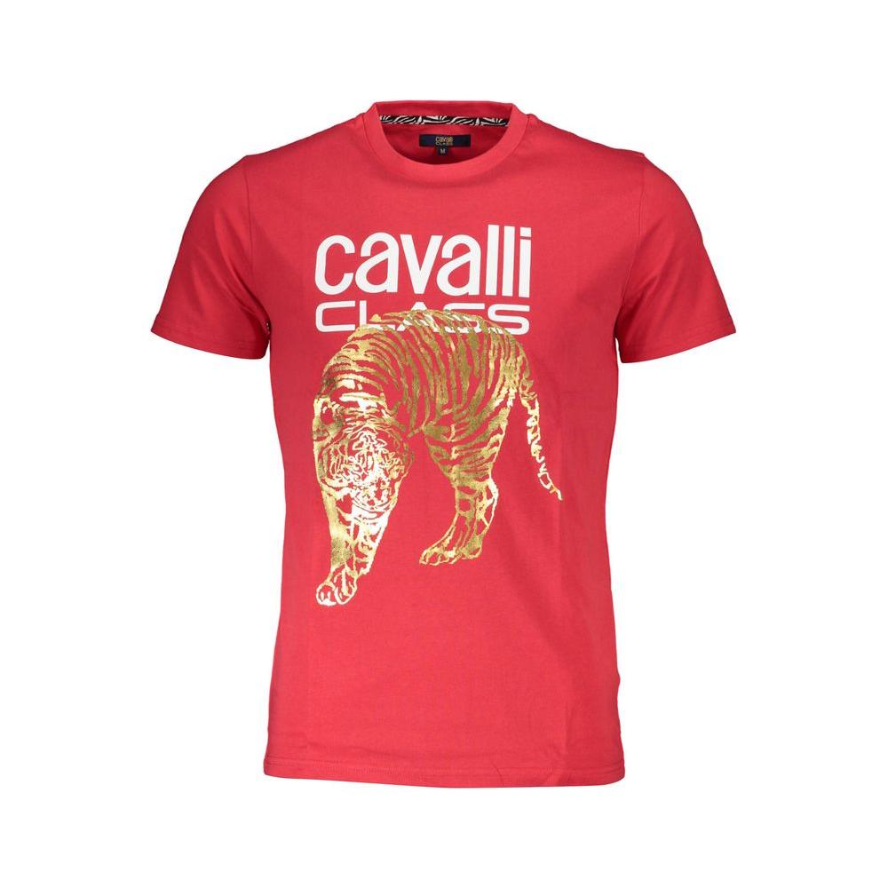 Cavalli Class Red Cotton T-Shirt