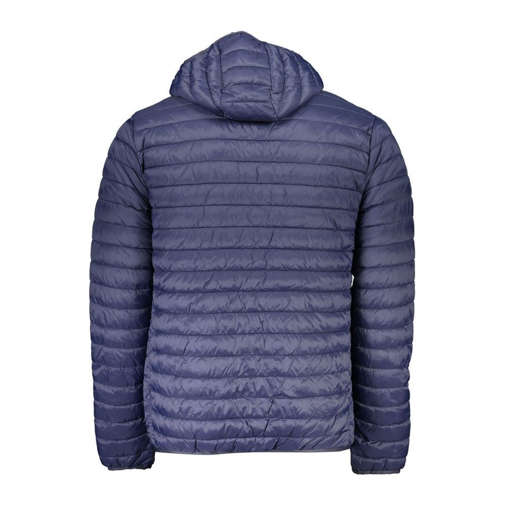 North Sails Chic Blue Hooded Jacket with Sleek Zip Detail North Sails