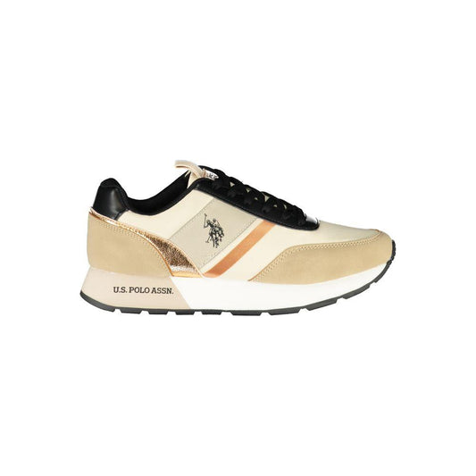 U.S. POLO ASSN. Beige Polyester Women Sneaker U.S. POLO ASSN.