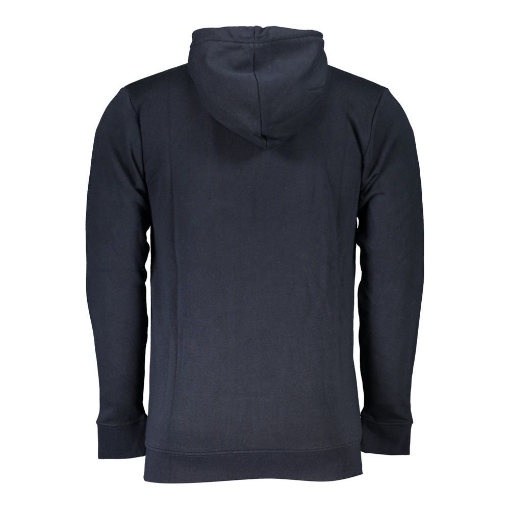 Cavalli Class Elegant Blue Hooded Zip Sweatshirt Cavalli Class