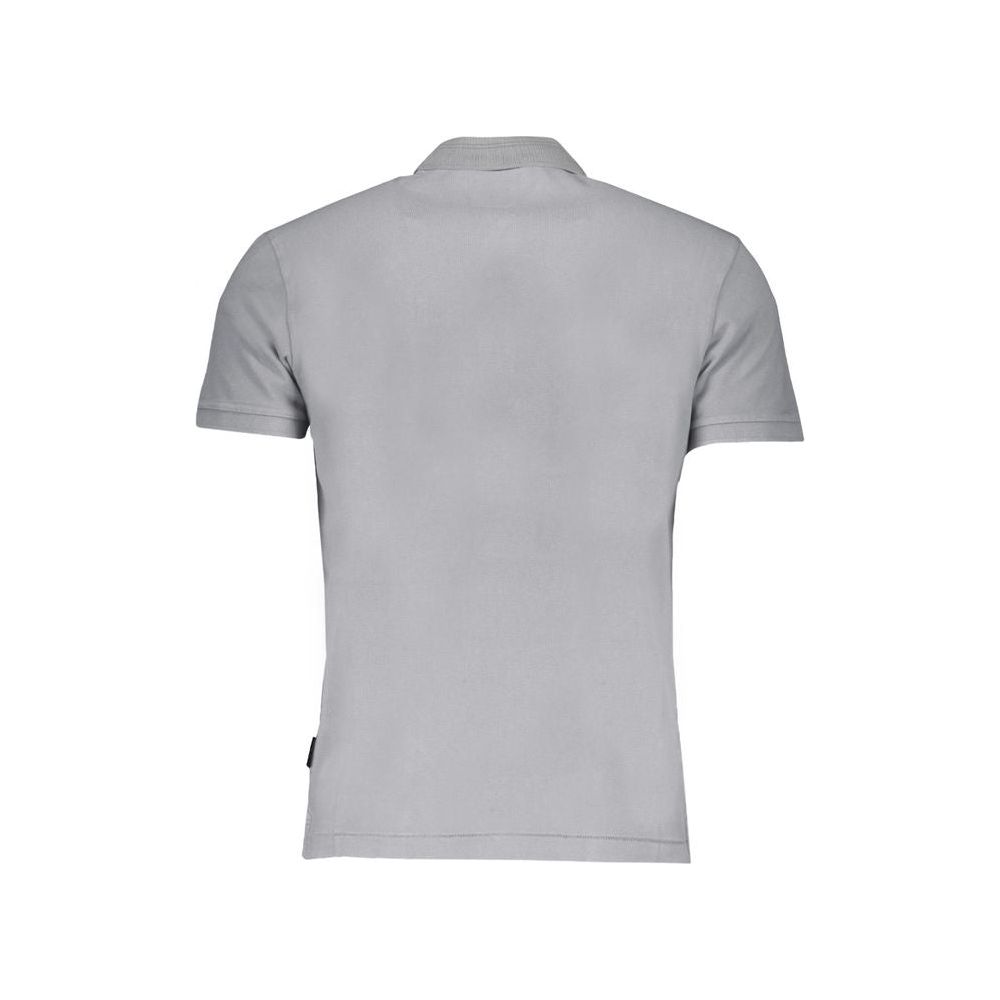 Napapijri Gray Cotton Polo Shirt Napapijri