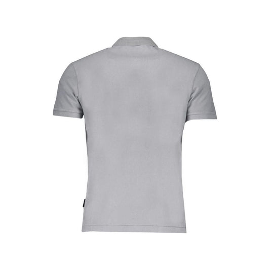 Napapijri Gray Cotton Polo Shirt Napapijri