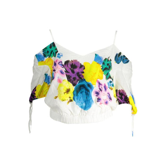 Desigual Bohemian Chic White Blouse with Delicate Details Desigual