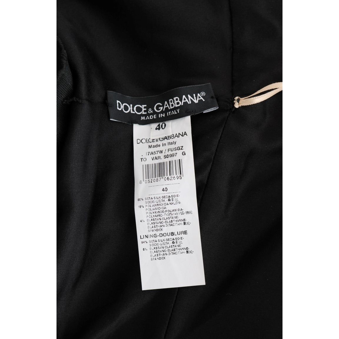 Dolce & Gabbana Gold and Black Silk Stretch Bodysuit Romper Dolce & Gabbana