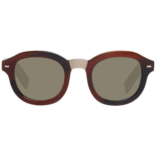 Brown Men Sunglasses Ermenegildo Zegna