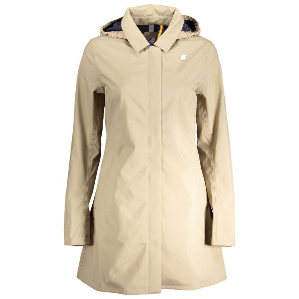 K-WAY Beige Polyester Jackets & Coat K-WAY