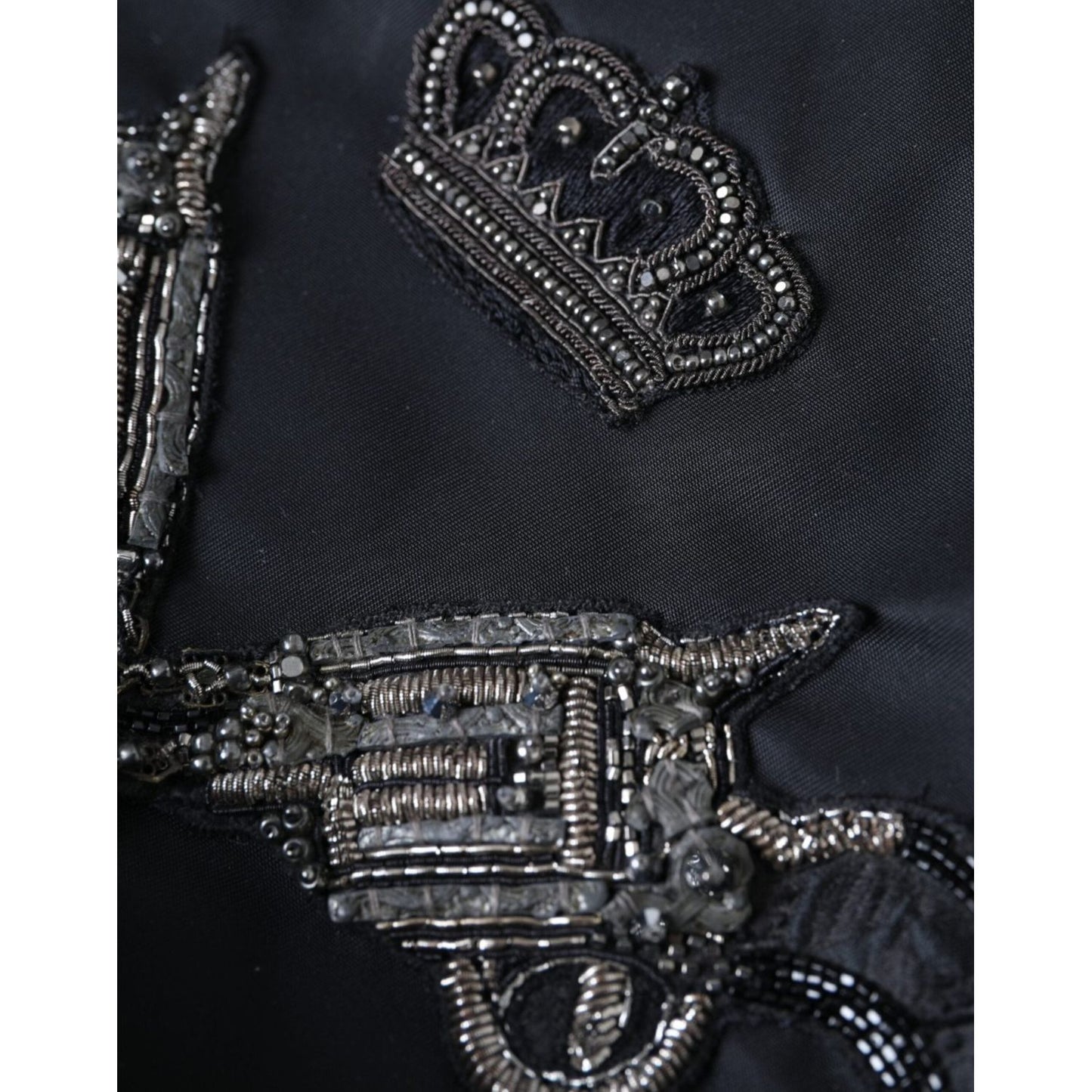 Dolce & Gabbana Black Nylon Crown Embellished Backpack Bag Dolce & Gabbana