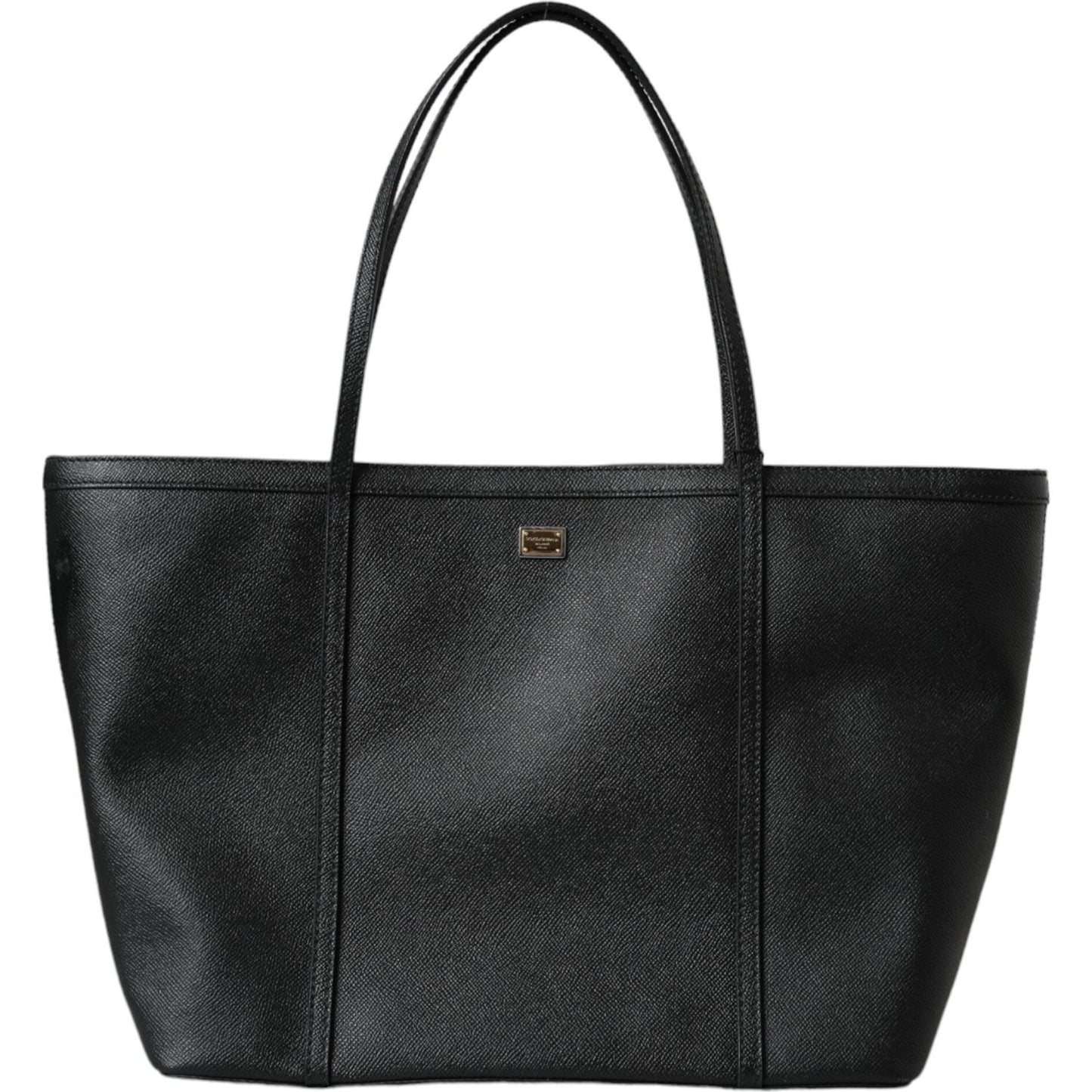 Dolce & Gabbana Black Leather Miss Escape Shopping Tote Women Bag Dolce & Gabbana