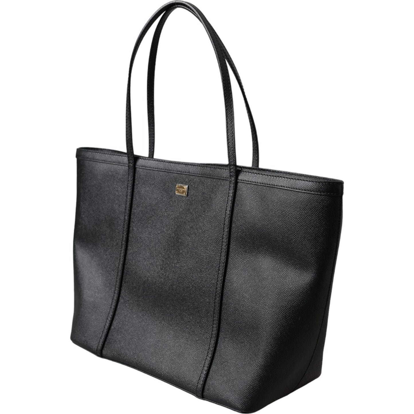 Dolce & Gabbana Black Leather Miss Escape Shopping Tote Women Bag Dolce & Gabbana