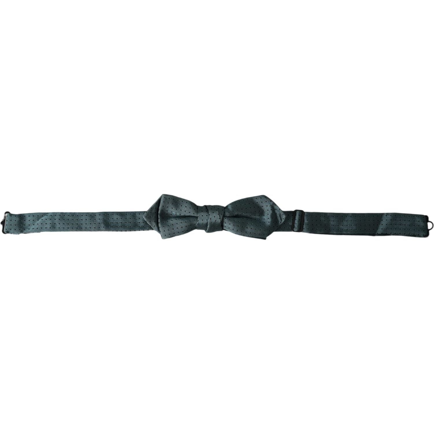 Dolce & Gabbana Green Silk Fantasy Adjustable Neck Men Papillon Bow Tie