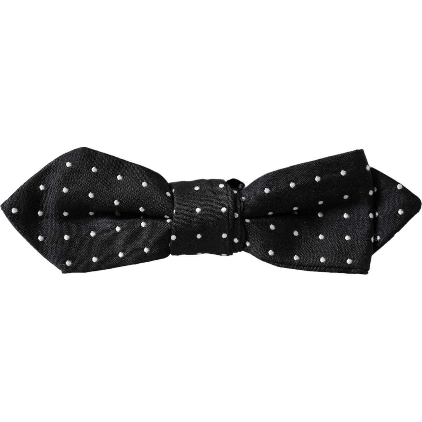 Dolce & Gabbana Black Silk Polka Dot Adjustable Neck Men Papillon Bow Tie Dolce & Gabbana