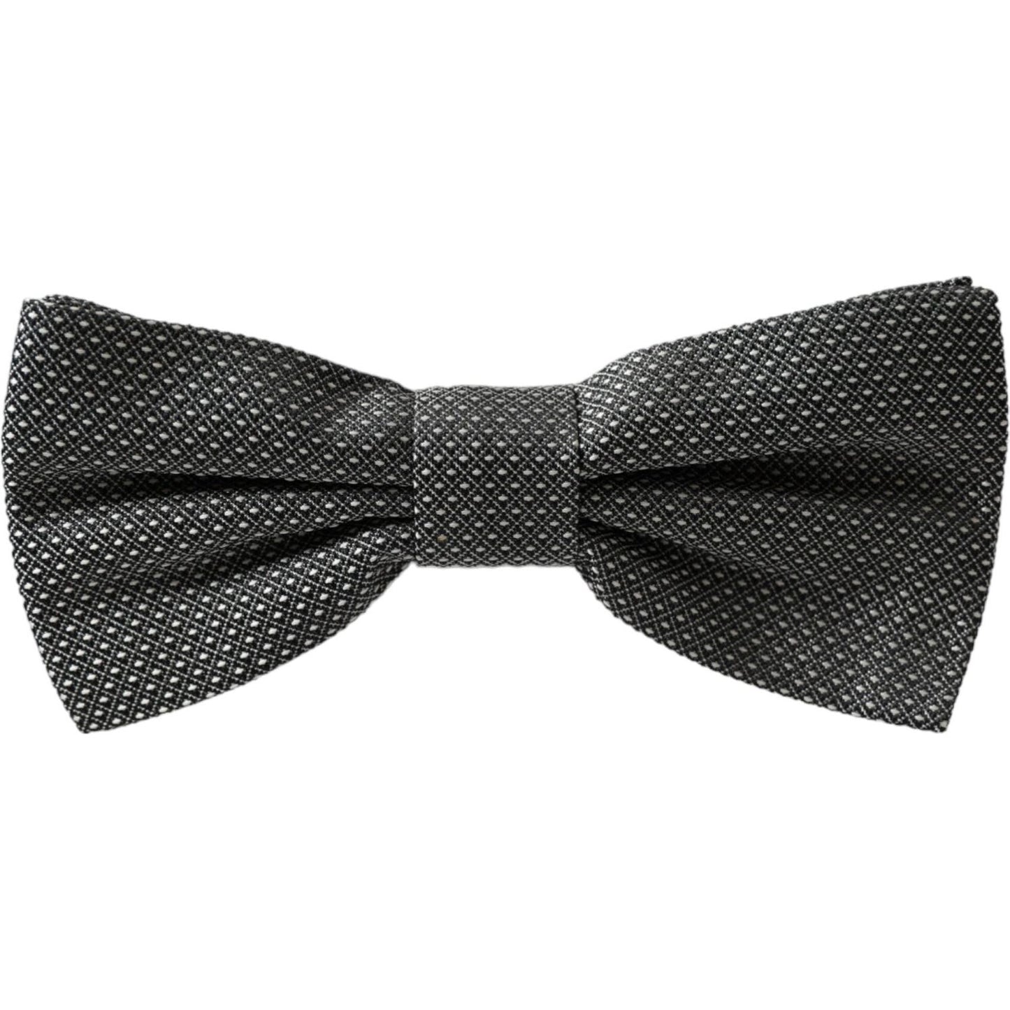 Dolce & Gabbana Gray Silk Patterned Adjustable Neck Men Bow Tie Dolce & Gabbana