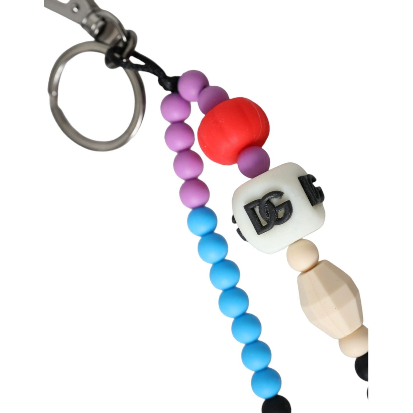 Dolce & Gabbana Multicolor Beaded DG Charm Accessory Keychain Keyring Dolce & Gabbana