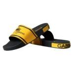 Dolce & Gabbana Black Yellow Neoprene Slides Beachwear Shoes Dolce & Gabbana