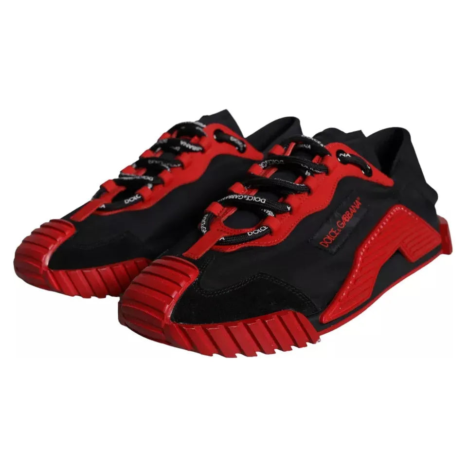 Dolce & Gabbana Black Red NS1 Low Top Sneakers Men Shoes Dolce & Gabbana