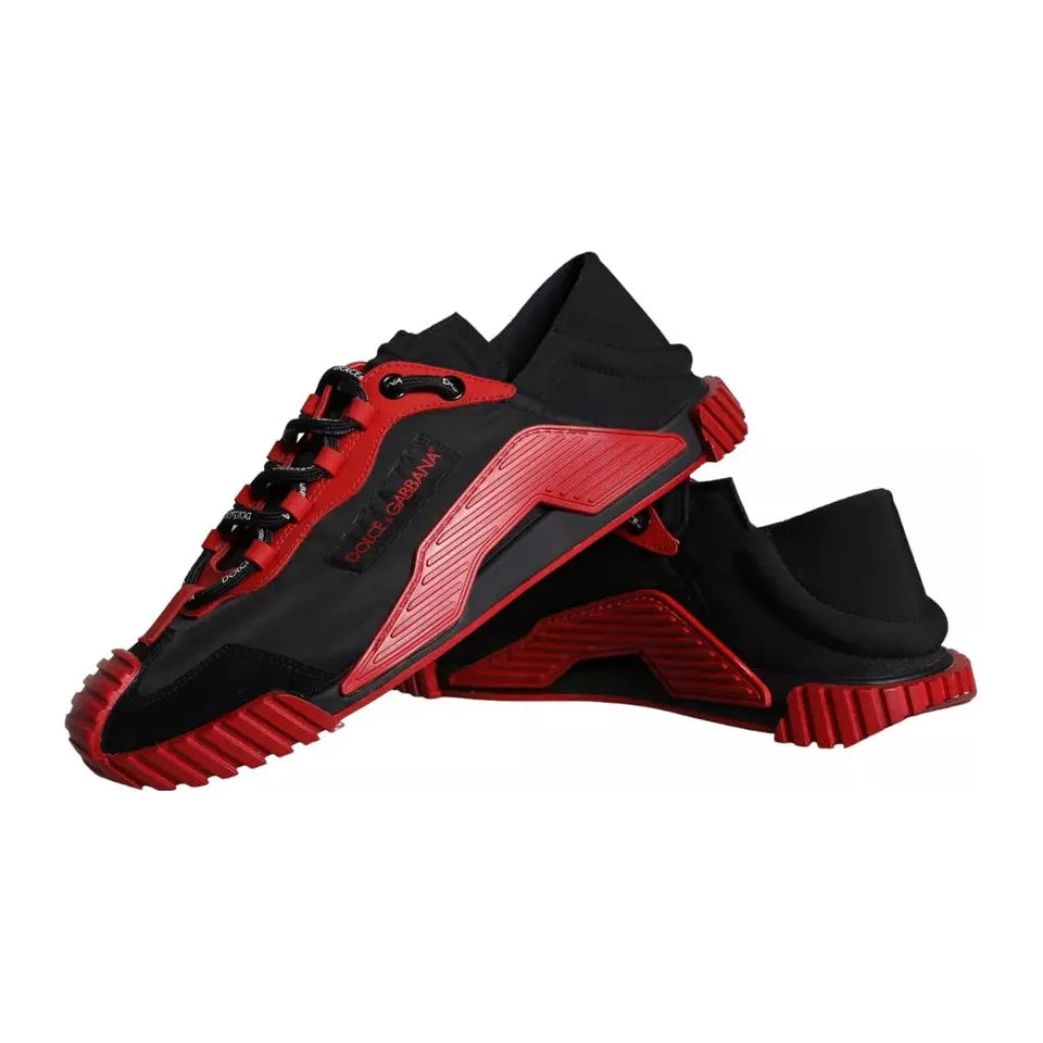 Dolce & Gabbana Black Red NS1 Low Top Sneakers Men Shoes Dolce & Gabbana