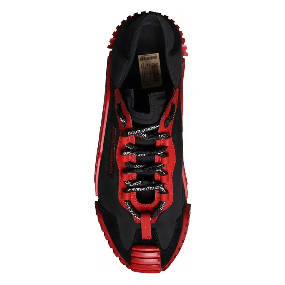 Dolce & Gabbana Black Red NS1 Low Top Sneakers Men Shoes Dolce & Gabbana