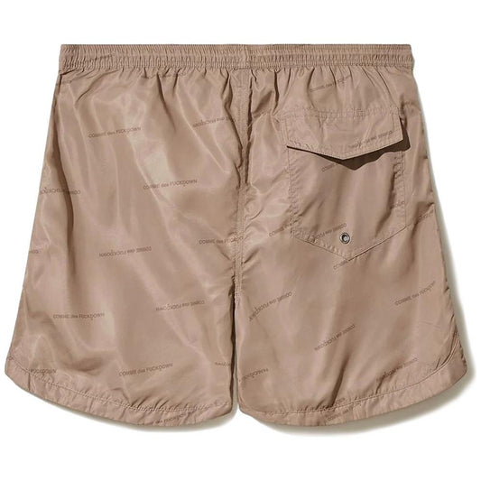 Comme Des Fuckdown Beige Polyester Men Swim Short Comme Des Fuckdown