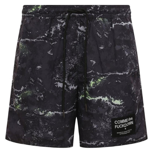 Comme Des Fuckdown Army Polyester Men Swim Trunk Comme Des Fuckdown