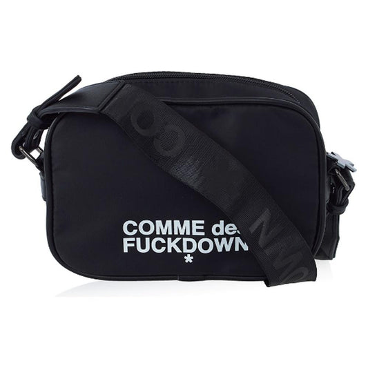 Comme Des Fuckdown Black Polyester Crossbody Bag