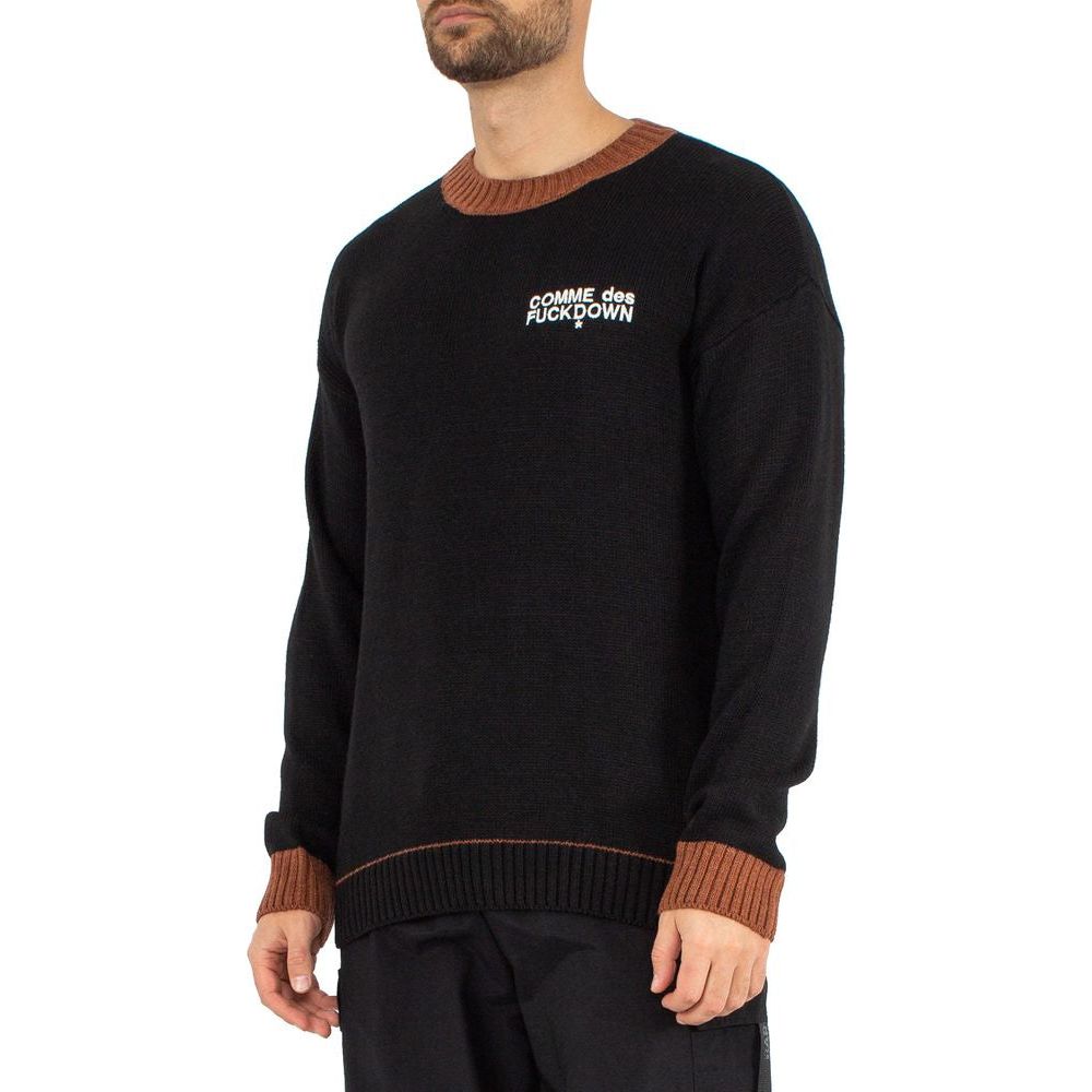 Comme Des Fuckdown Black Acrylic Sweater Comme Des Fuckdown