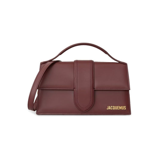 Jacquemus Bordeaux Leather Shoulder Bag Jacquemus