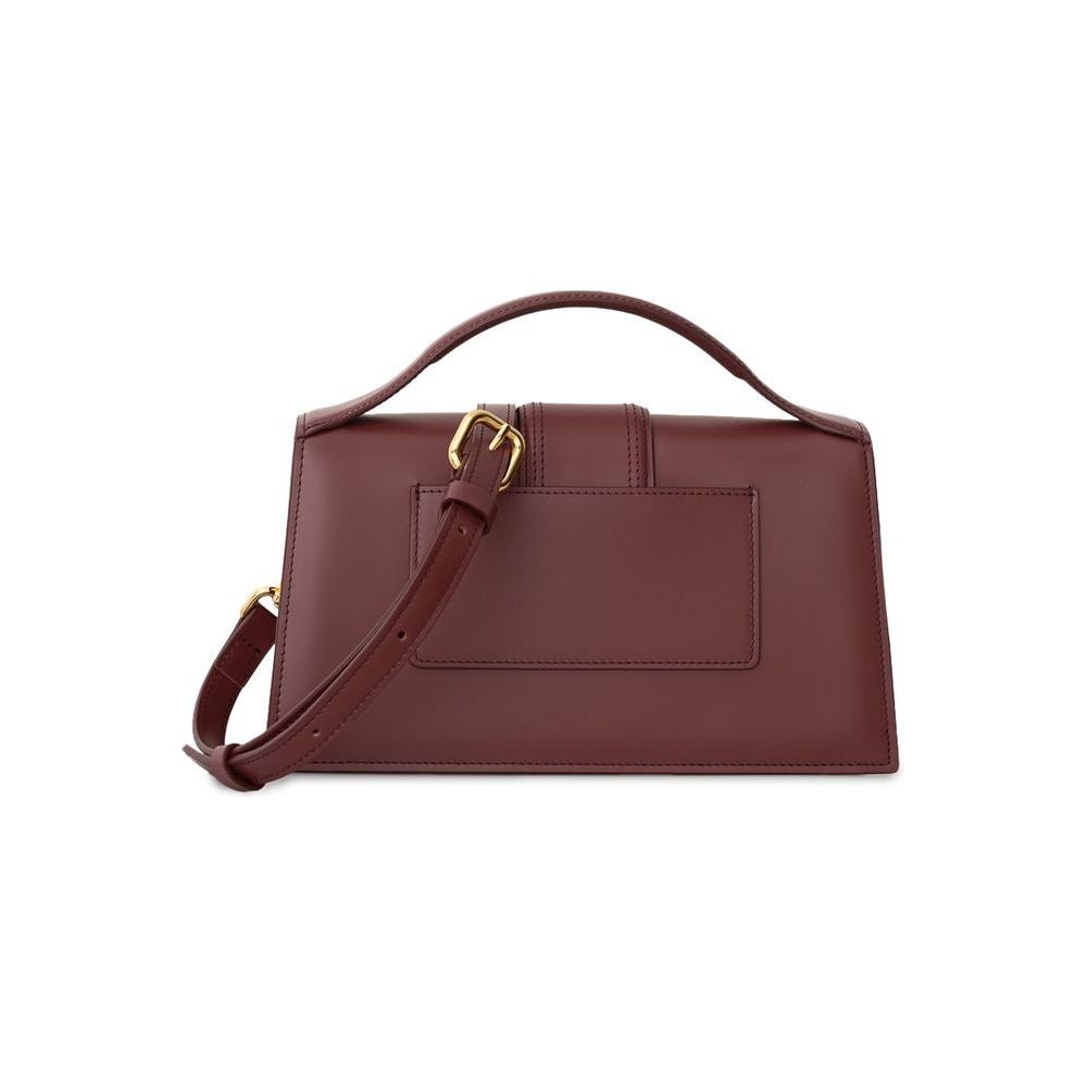 Jacquemus Bordeaux Leather Shoulder Bag Jacquemus