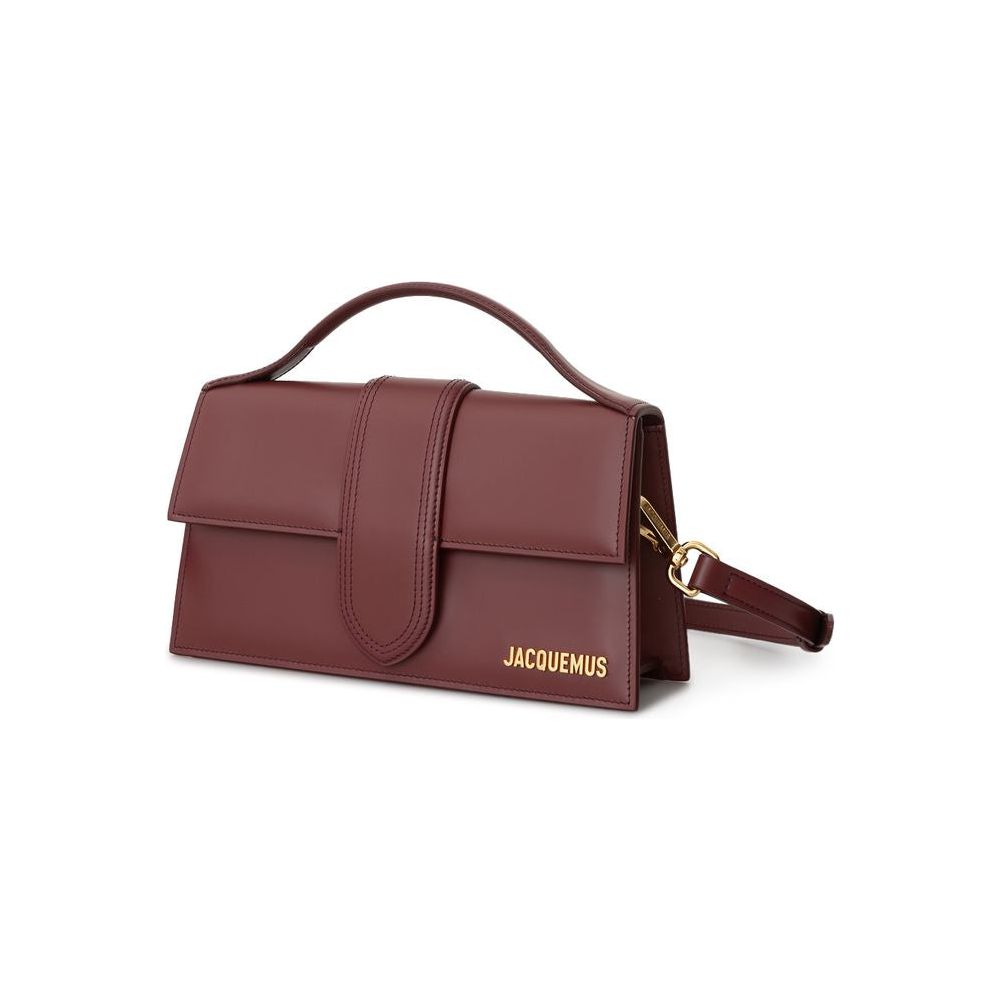 Jacquemus Bordeaux Leather Shoulder Bag Jacquemus