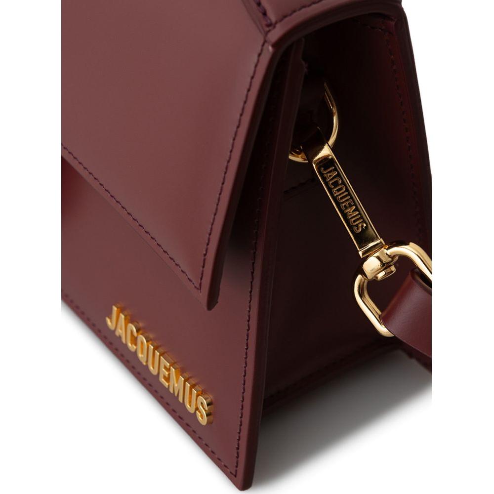 Jacquemus Bordeaux Leather Shoulder Bag Jacquemus