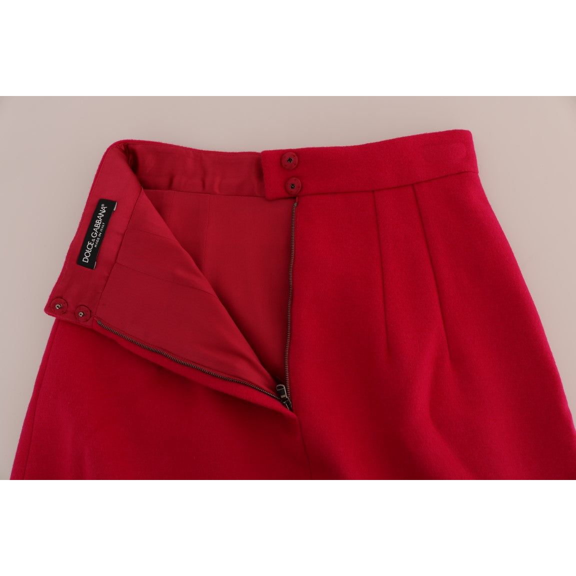 Dolce & Gabbana Elegant Pink Wool A-Line Knee-Length Skirt Dolce & Gabbana