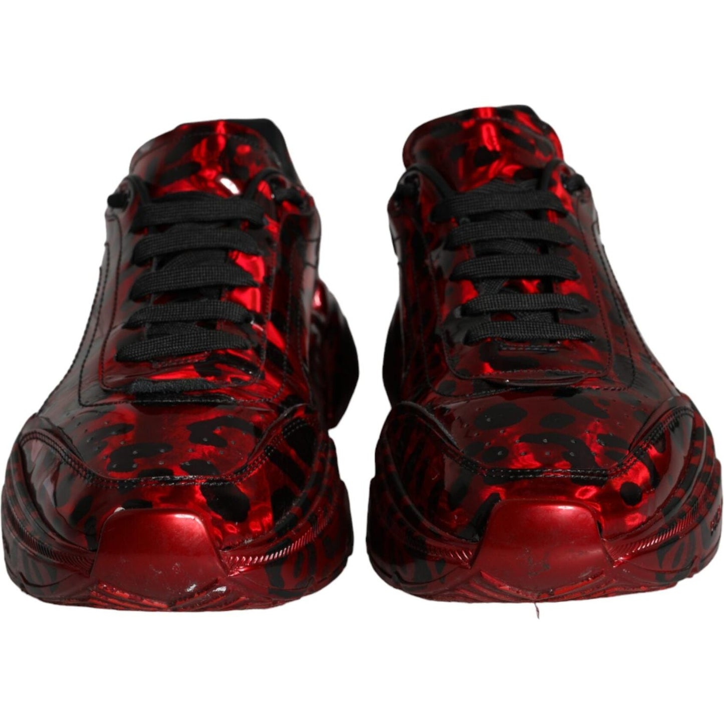 Dolce & Gabbana Red Leopard Daymaster Low Top Sneakers Shoes Dolce & Gabbana