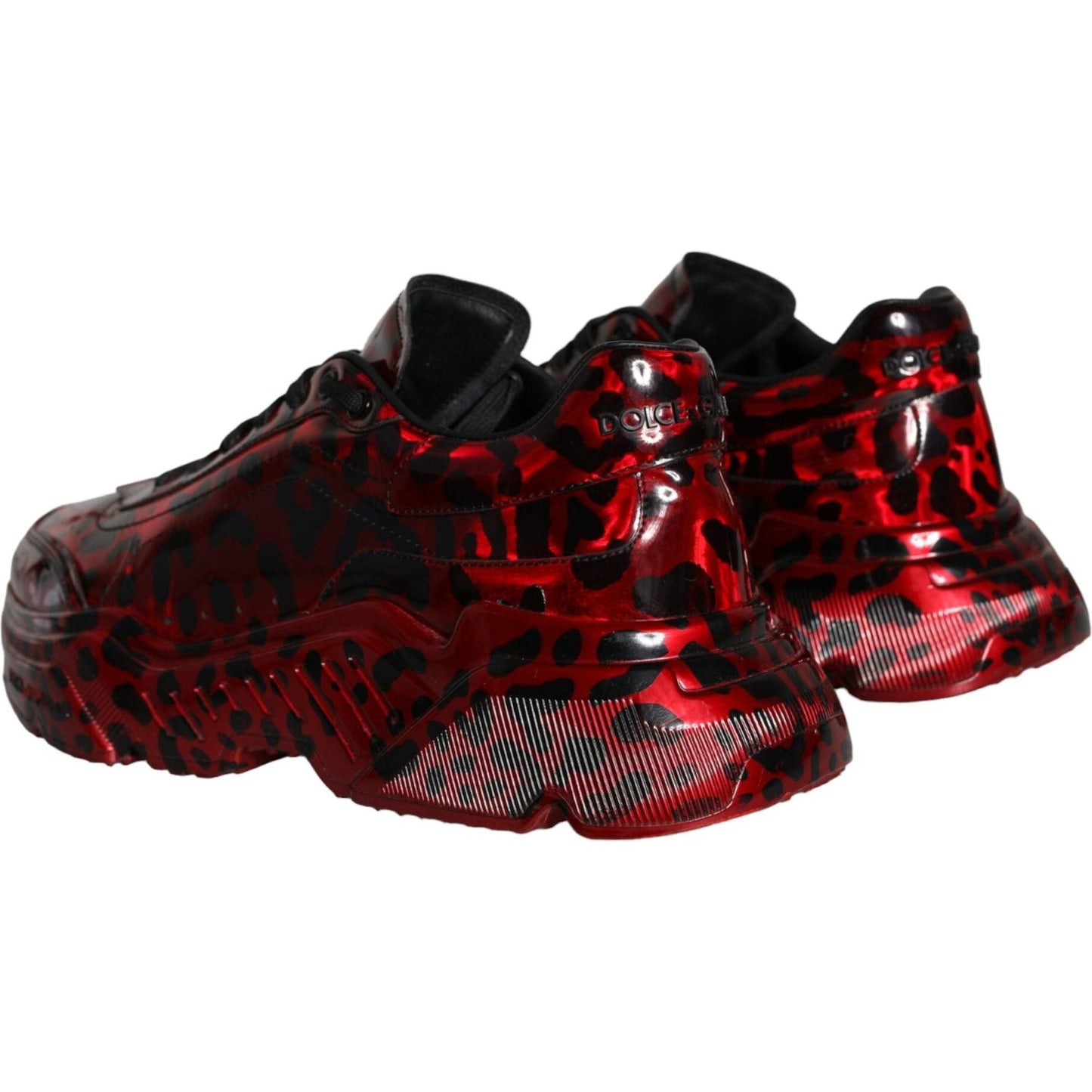 Dolce & Gabbana Red Leopard Daymaster Low Top Sneakers Shoes Dolce & Gabbana