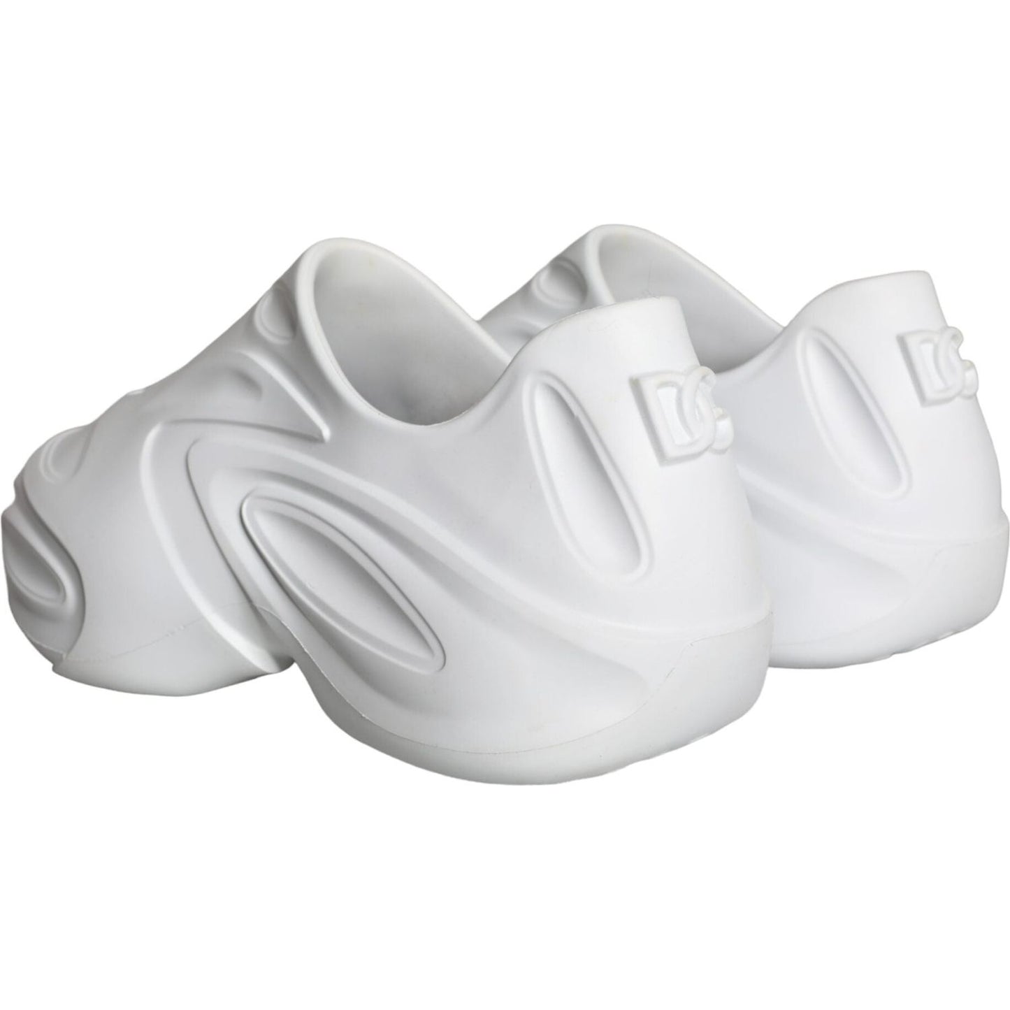 Dolce & Gabbana White Foiled Rubber Toy Low Top Sneakers Shoes Dolce & Gabbana