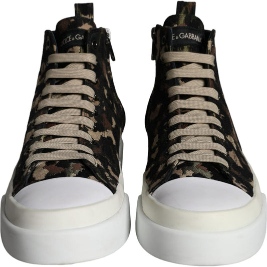 Dolce & Gabbana Multicolor Camouflage High Top Sneaker Shoes Dolce & Gabbana