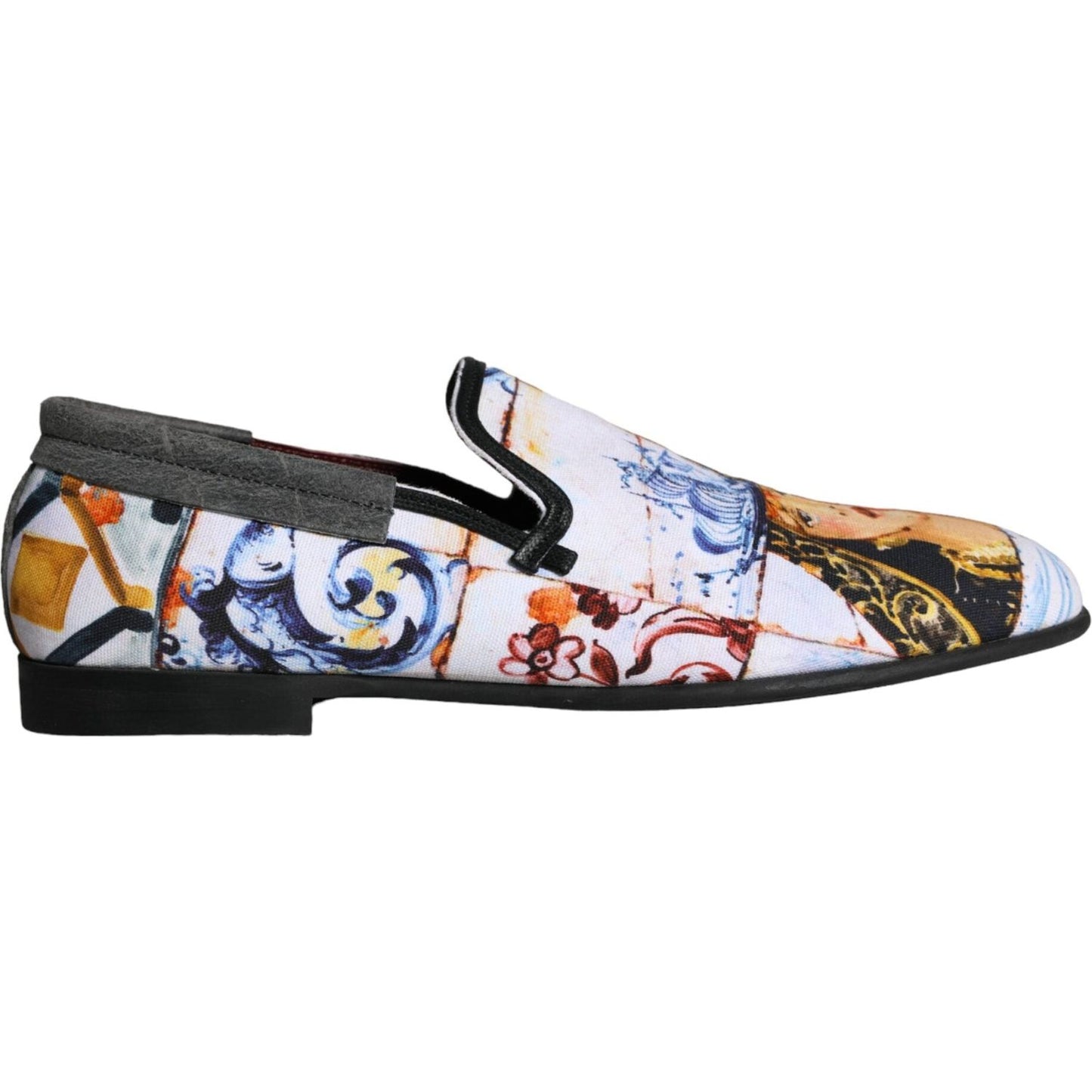 Dolce & Gabbana Multicolor Madonna Majolica Amalfi Men Loafers Shoes Dolce & Gabbana