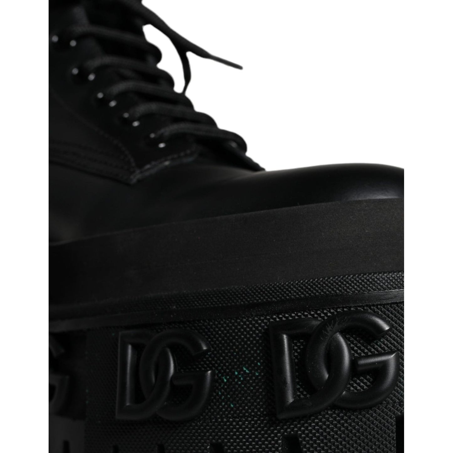 Dolce & Gabbana Black Lace Up Trekking Ankle Boots Men Shoes Dolce & Gabbana