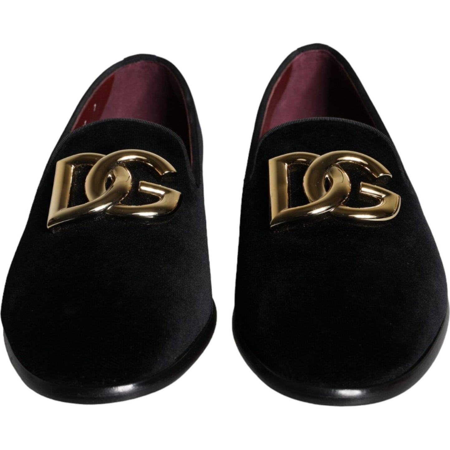 Dolce & Gabbana Black Velvet Cotton Logo Loafers Dress Shoes Dolce & Gabbana