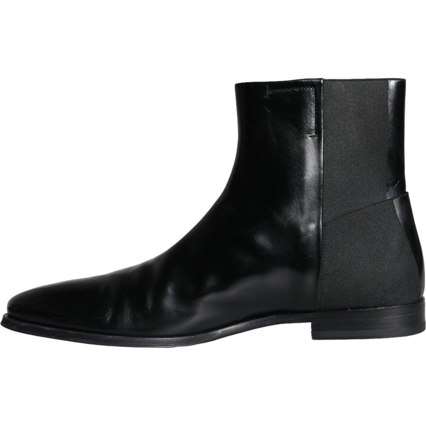 Dolce & Gabbana Black Calf Leather Men Ankle Boots Men Shoes Dolce & Gabbana