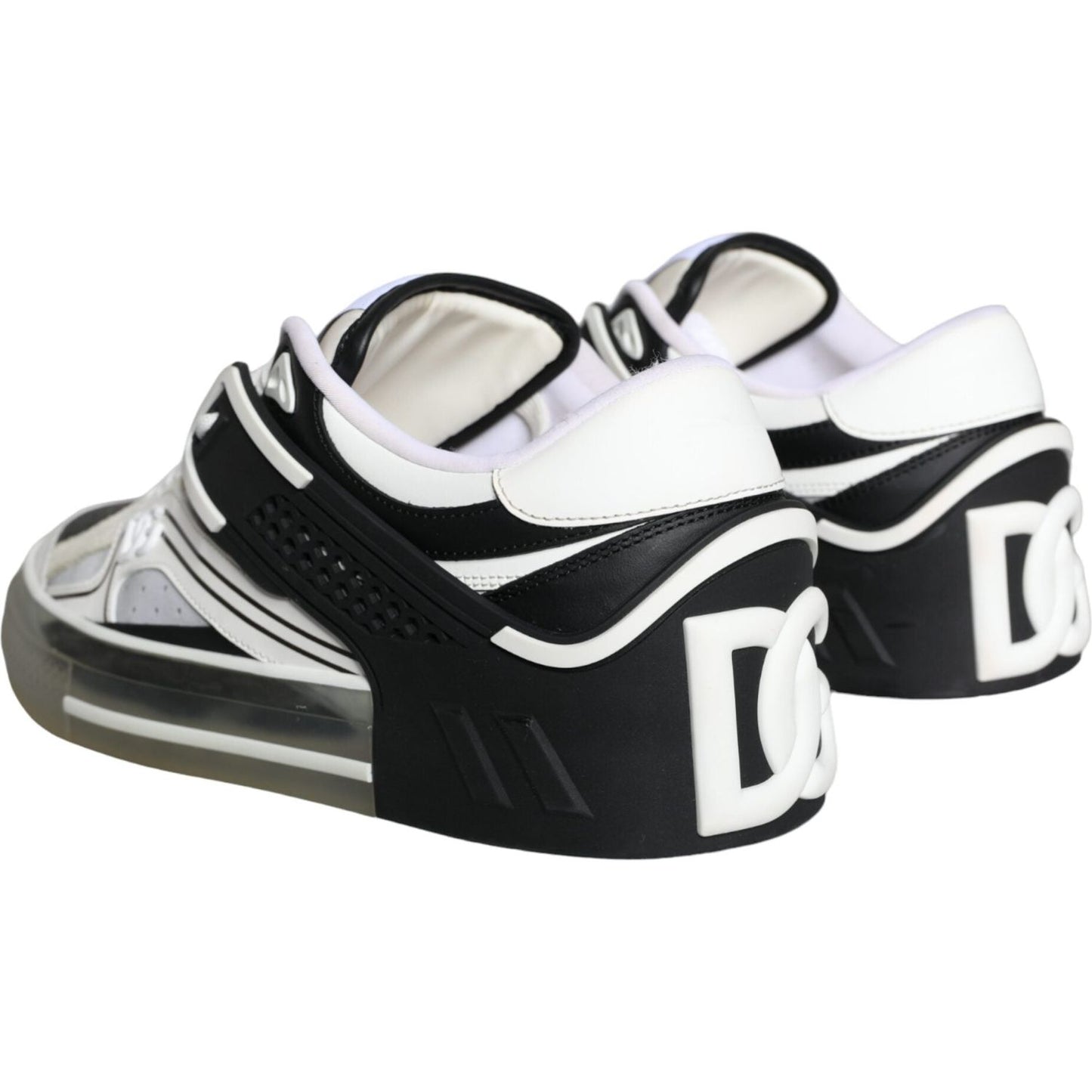 Dolce & Gabbana Black Silver Custom 2.Zero Low Top Sneakers Shoes Dolce & Gabbana