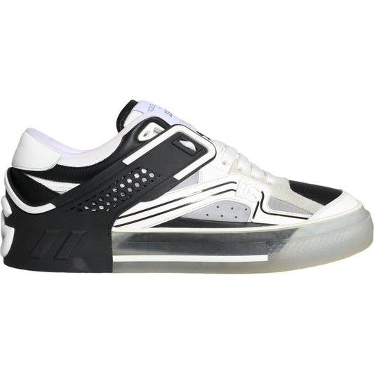 Dolce & Gabbana Black Silver Custom 2.Zero Low Top Sneakers Shoes Dolce & Gabbana