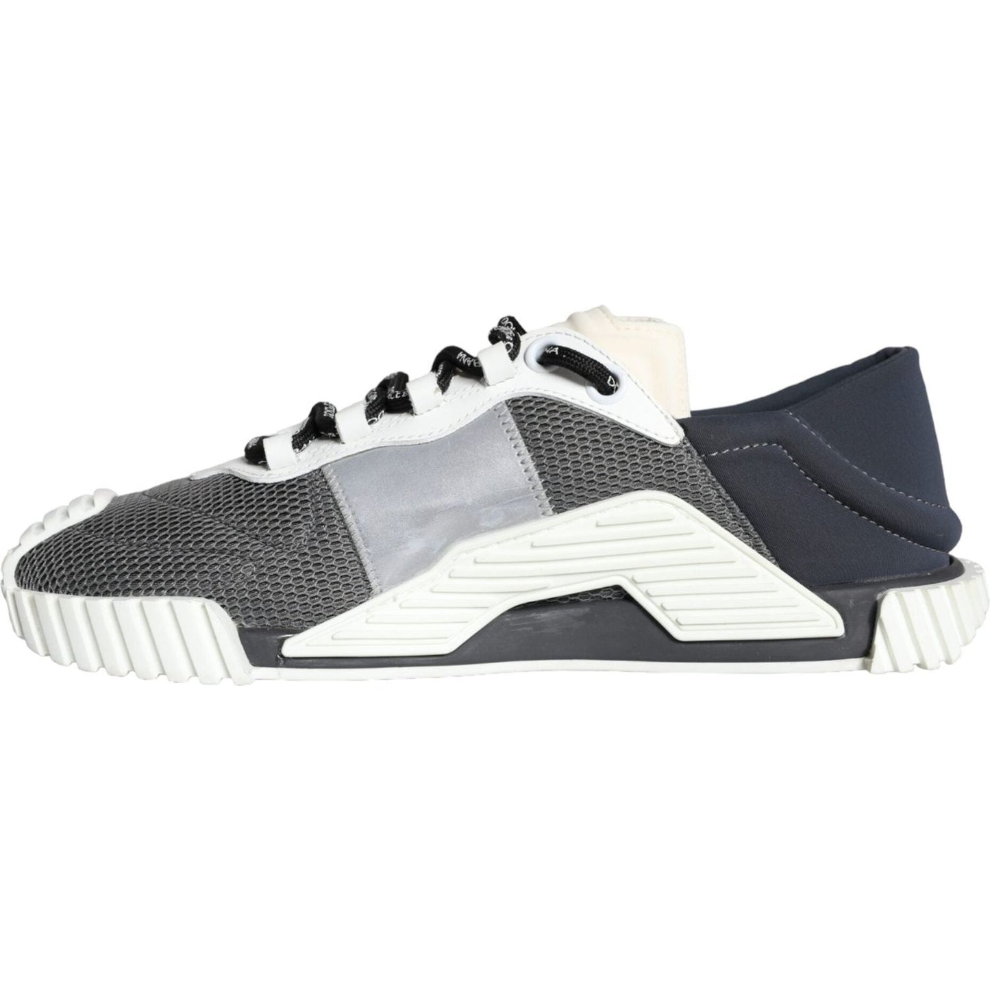 Dolce & Gabbana White Gray Low Top NS1 Sneakers Men Shoes Dolce & Gabbana