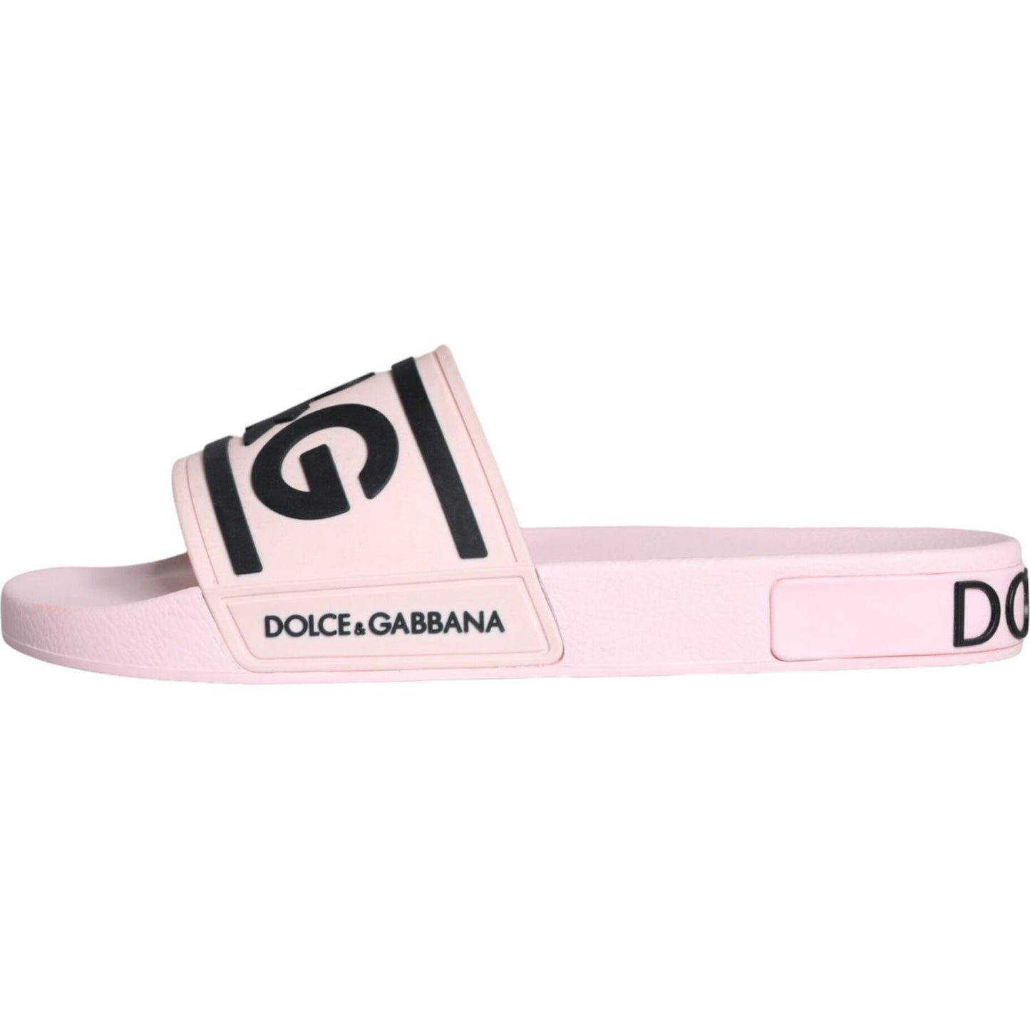 Dolce & Gabbana Black Pink Sandals Rubber Men Beachwear Shoes Dolce & Gabbana