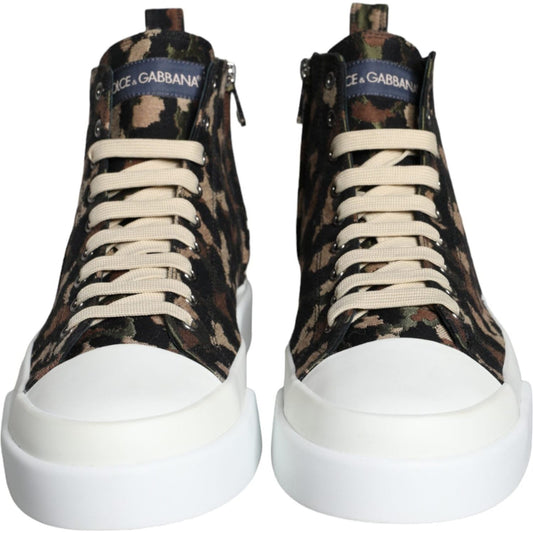 Dolce & Gabbana Multicolor Camouflage High Top Sneaker Shoes Dolce & Gabbana