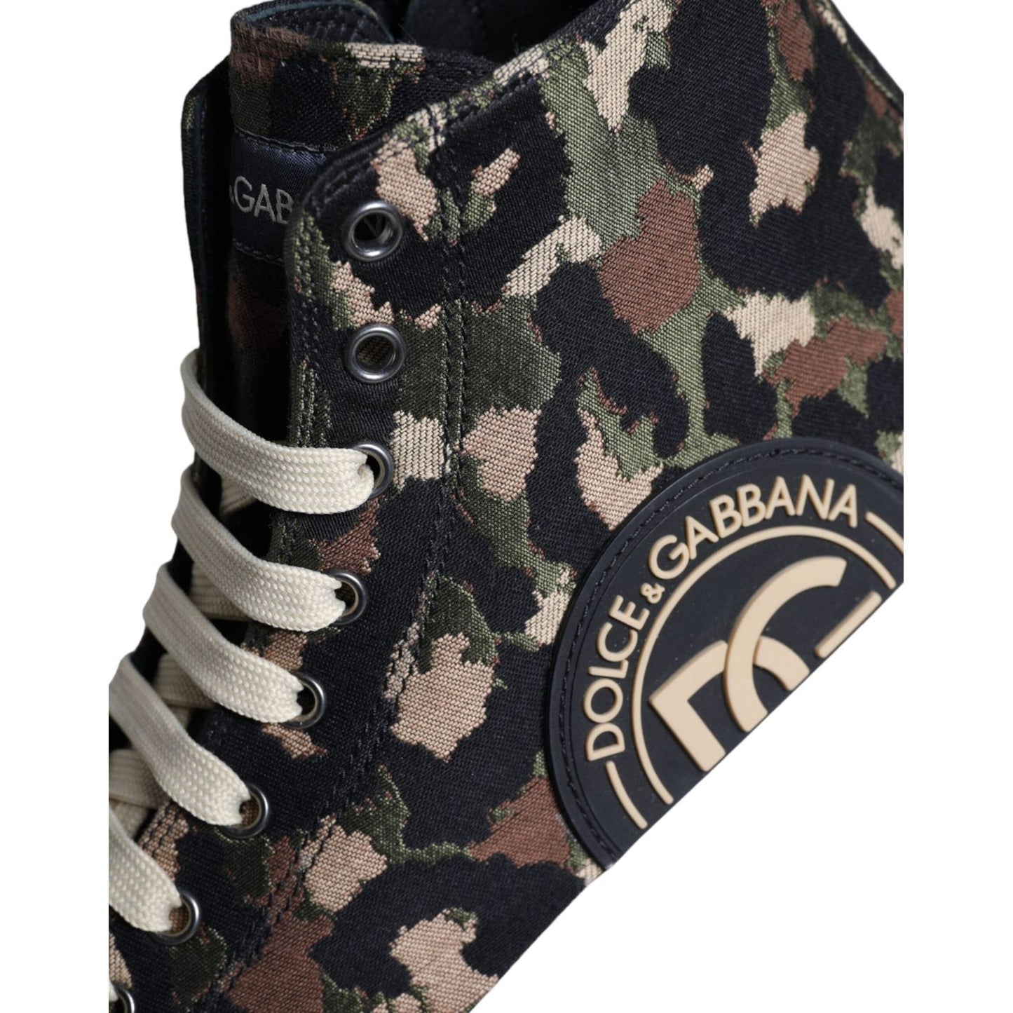 Dolce & Gabbana Multicolor Camouflage High Top Sneaker Shoes Dolce & Gabbana