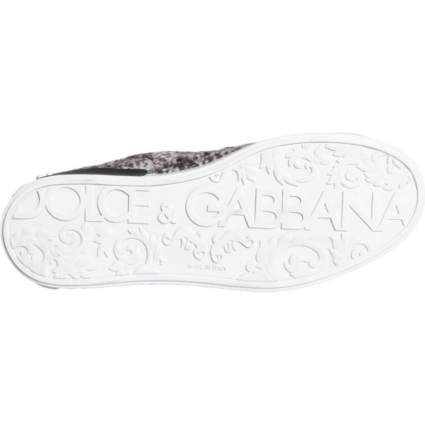 Dolce & Gabbana Black White Wool Low Top Men Sneakers Shoes Dolce & Gabbana