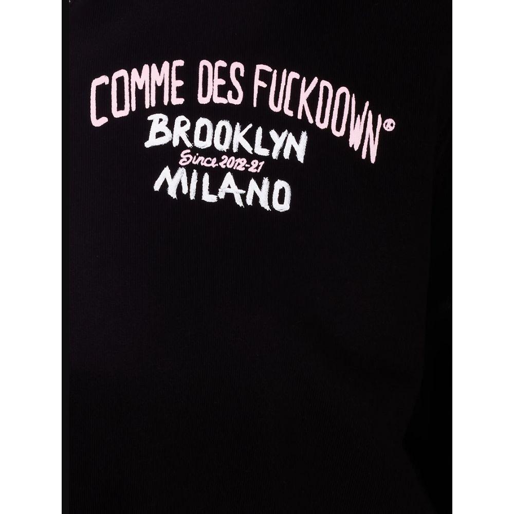 Comme Des Fuckdown Black Cotton Sweater Comme Des Fuckdown