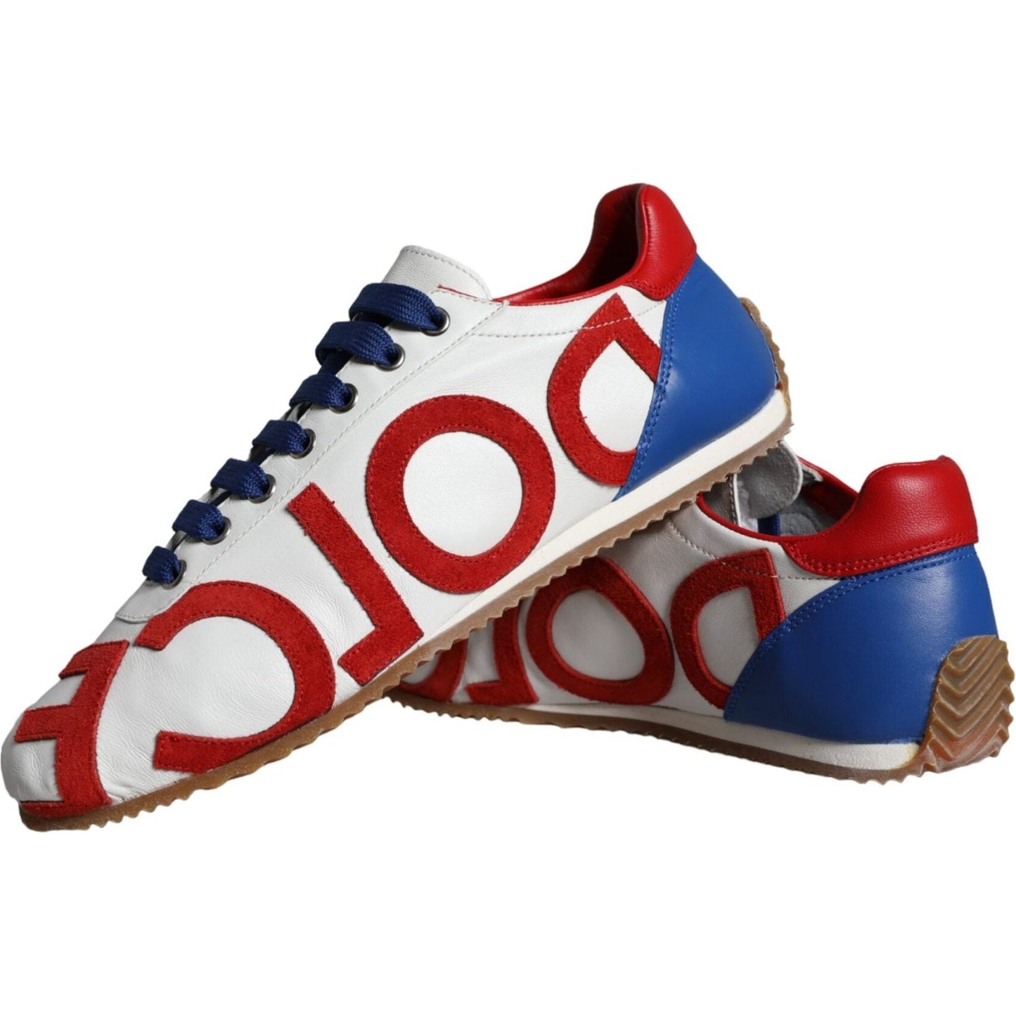 Dolce & Gabbana Multicolor Leather Logo Casual Sneakers Shoes Dolce & Gabbana