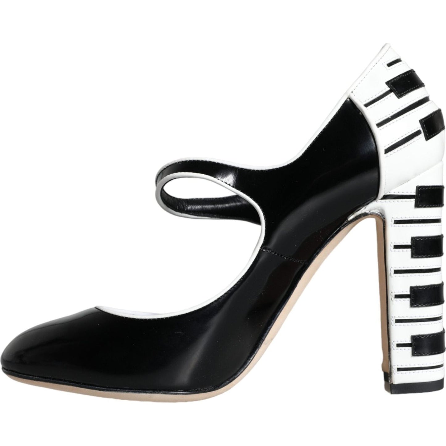 Dolce & Gabbana Black White Piano Keys Mary Janes Heels Shoes Dolce & Gabbana