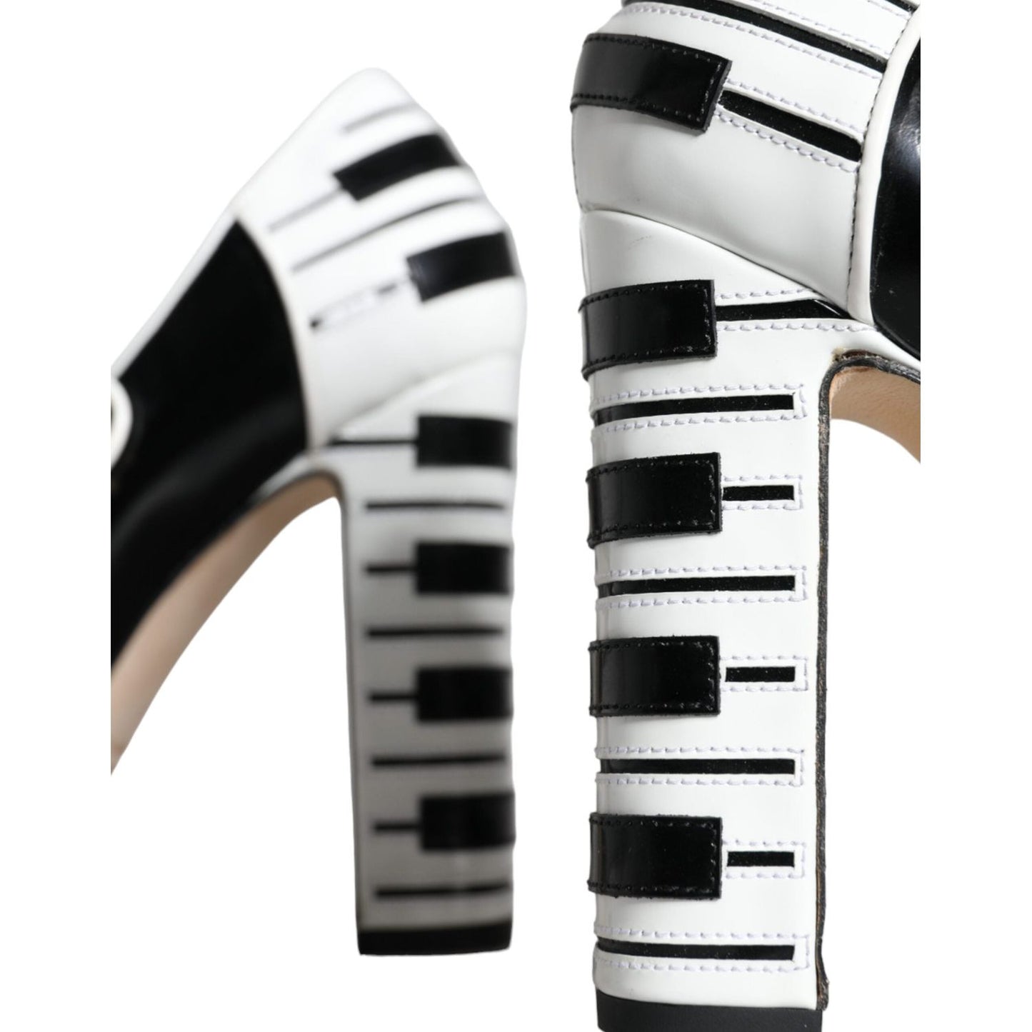 Dolce & Gabbana Black White Piano Keys Mary Janes Heels Shoes Dolce & Gabbana